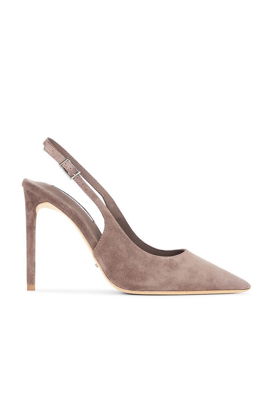 Tony Bianco Asti Heel in Ashen suede high stiletto heel pointed toe ankle strap